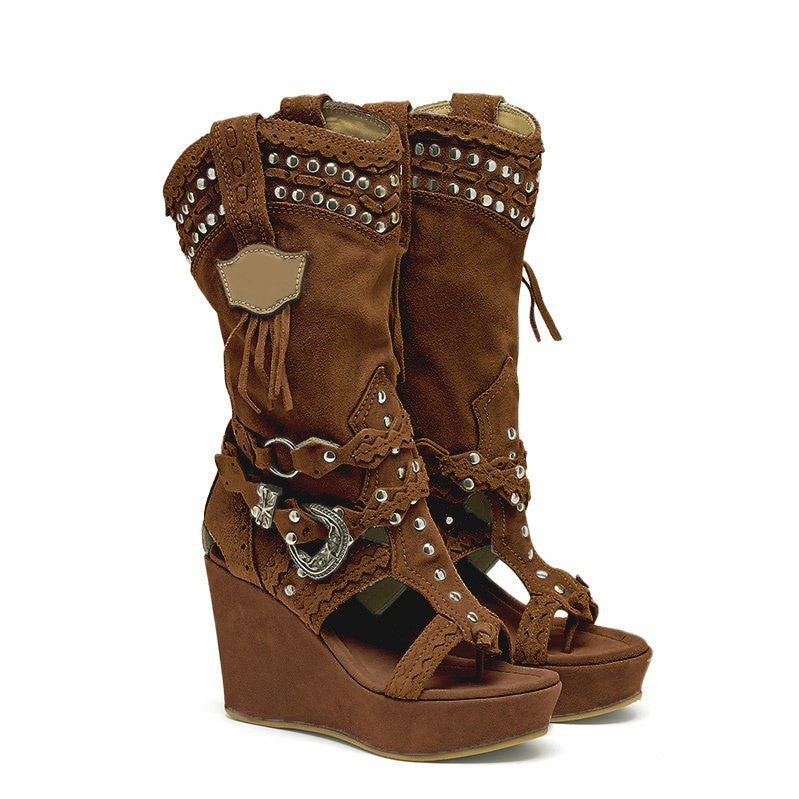 High Heeled Hollow Out Women's Cool Boots