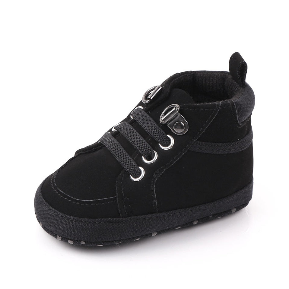 Baby Shoes Spring/Autumn Casual Shoe Sport Sneakers Baby Boys Shoes PU Elastic Band Soft-Soled Non-Slip Toddler Shoes For 0-18M