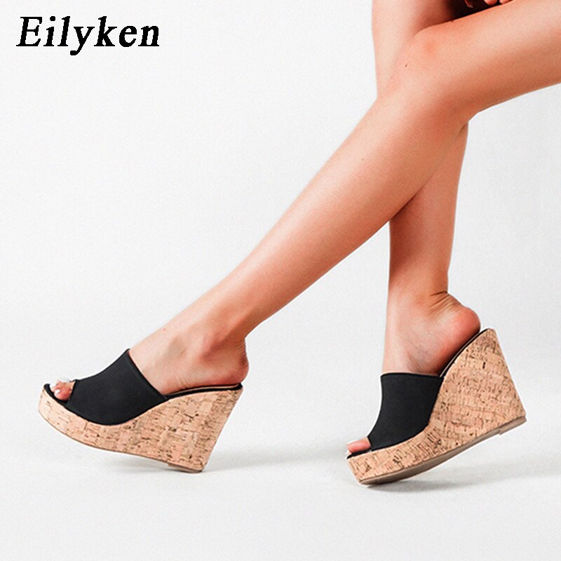 Eilyken 2023 New Summer Casual Cozy Platform Wedges Heels Slippers Ladies Fashion Open Toe Roman Women's Sandals Shoe Size 36-43