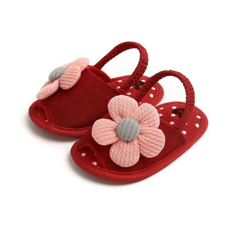 Newborn Toddler Baby Infant Shoes Cute Striped Kids Girl Summer Soft Sole Bow Sandal Shoes 0-18M