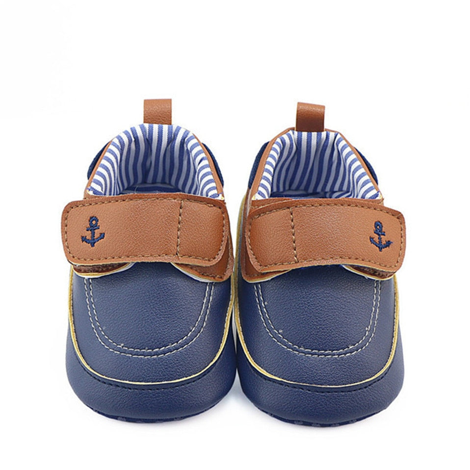 New Baby Boys Casual Shoes Infant Toddler First Walkers Pu Leather Baby Toddler Crib Shoes Anti-Slip Kids Shoes