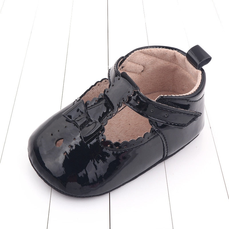 Newborn Baby Girls Shoes PU leather Buckle First Walkers Big Bow Summer Princess Shoes Party Wedding Baby Girl Shoes