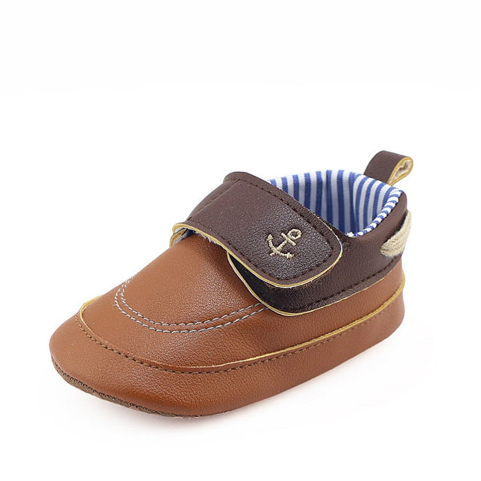 New Baby Boys Casual Shoes Infant Toddler First Walkers Pu Leather Baby Toddler Crib Shoes Anti-Slip Kids Shoes