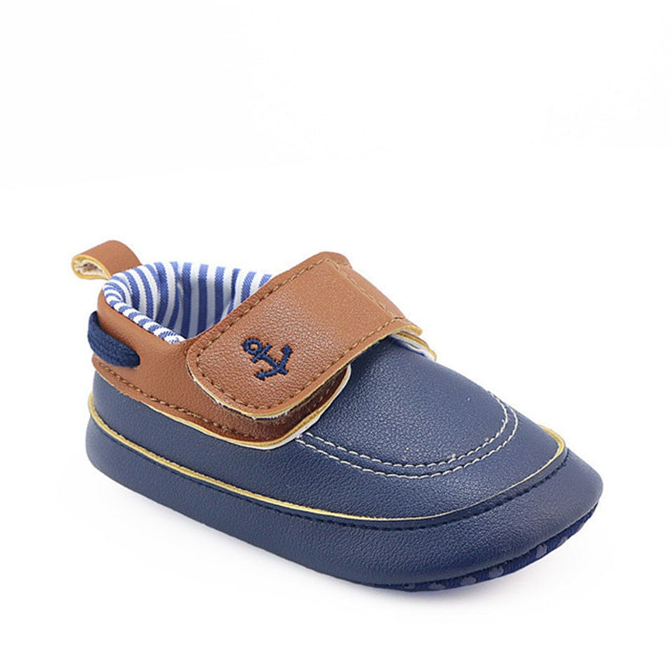 New Baby Boys Casual Shoes Infant Toddler First Walkers Pu Leather Baby Toddler Crib Shoes Anti-Slip Kids Shoes