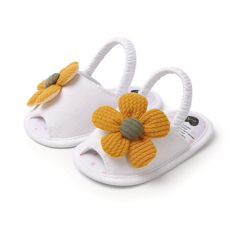 Newborn Toddler Baby Infant Shoes Cute Striped Kids Girl Summer Soft Sole Bow Sandal Shoes 0-18M