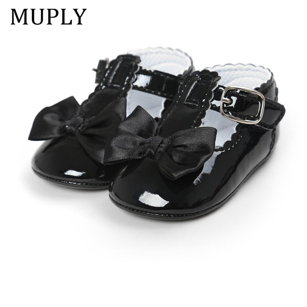 Newborn Baby Girls Shoes PU leather Buckle First Walkers Big Bow Summer Princess Shoes Party Wedding Baby Girl Shoes