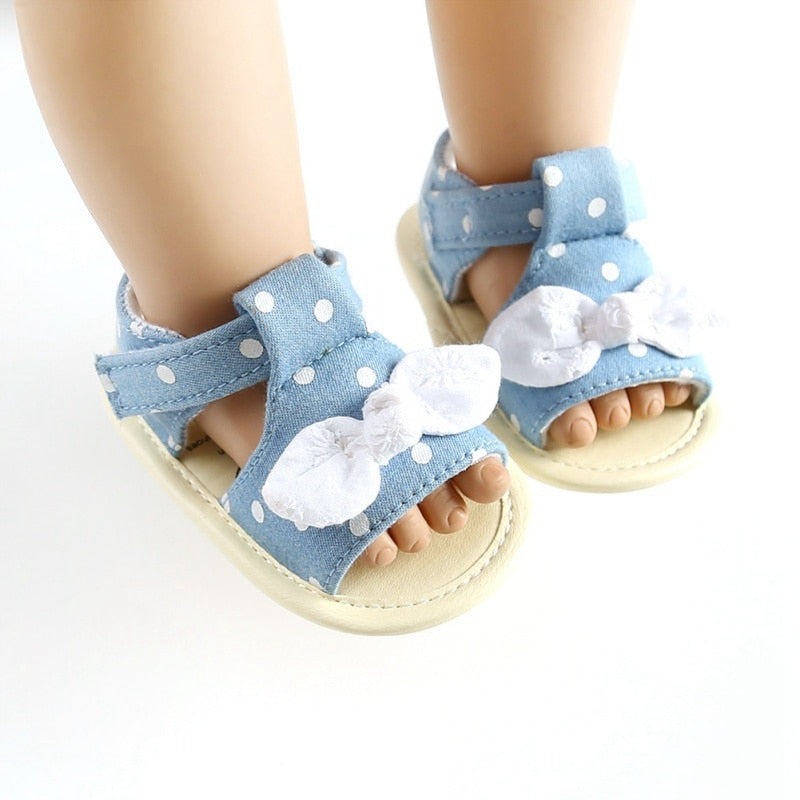 Baby Girl Shoes Elegant Polka Dot Baby Toddler Princess Shoes Anti-slip Sandals Girls Kid Baby Summer Sandals