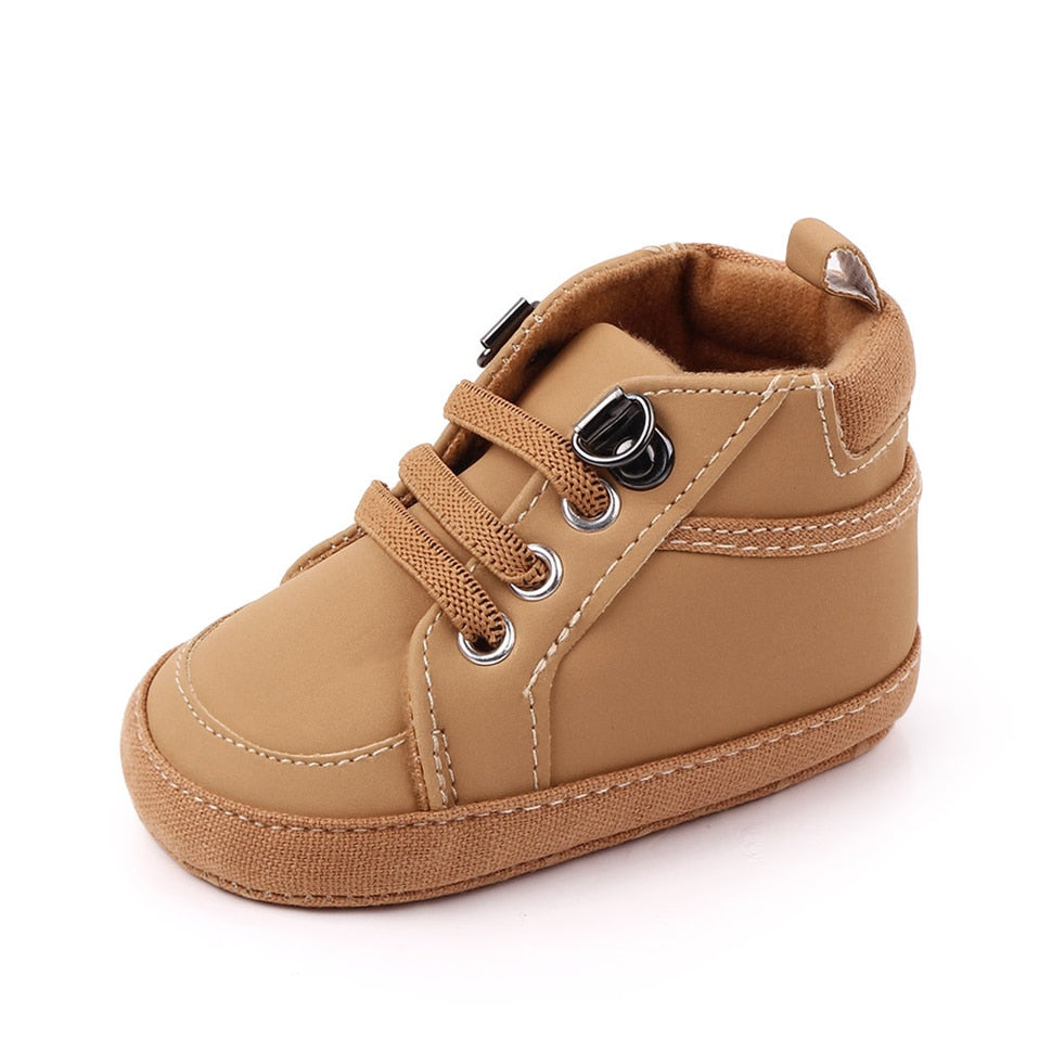 Baby Shoes Spring/Autumn Casual Shoe Sport Sneakers Baby Boys Shoes PU Elastic Band Soft-Soled Non-Slip Toddler Shoes For 0-18M