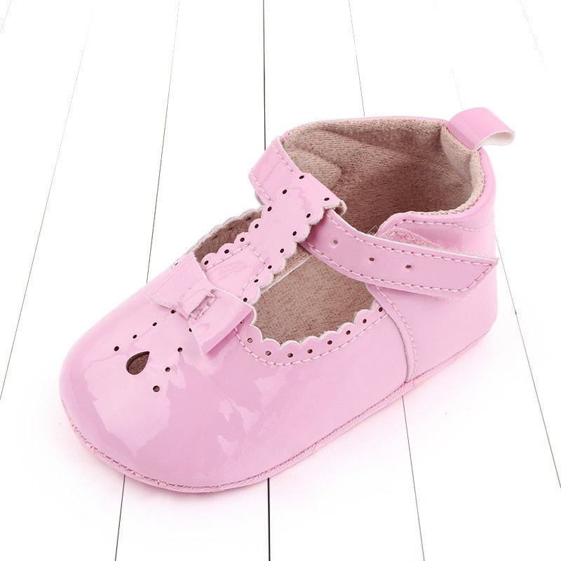 Newborn Baby Girls Shoes PU leather Buckle First Walkers Big Bow Summer Princess Shoes Party Wedding Baby Girl Shoes