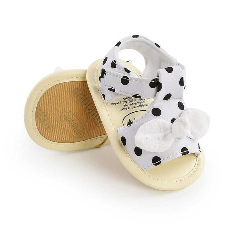 Baby Girl Shoes Elegant Polka Dot Baby Toddler Princess Shoes Anti-slip Sandals Girls Kid Baby Summer Sandals