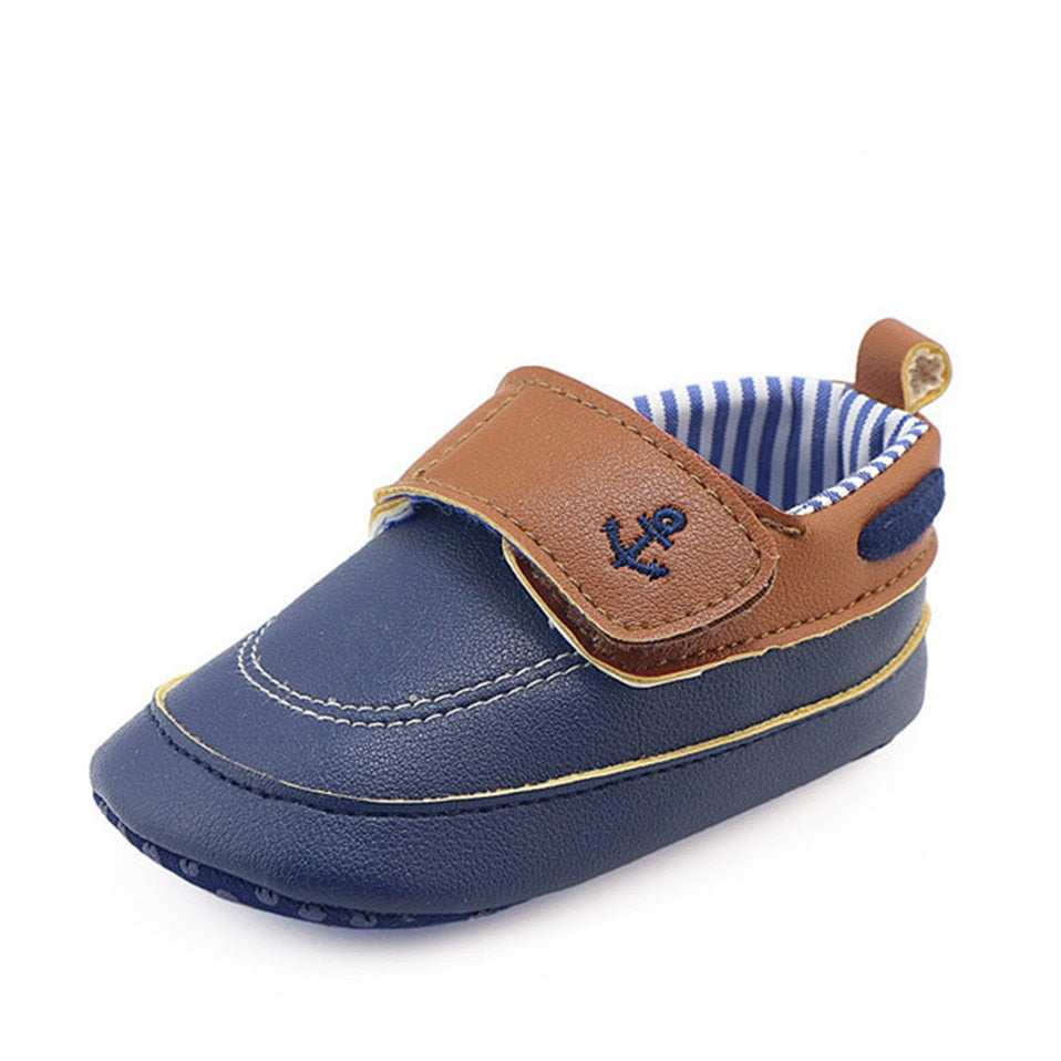 New Baby Boys Casual Shoes Infant Toddler First Walkers Pu Leather Baby Toddler Crib Shoes Anti-Slip Kids Shoes