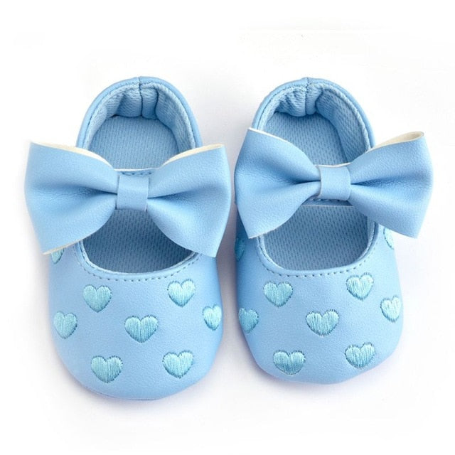 Baby PU Leather Baby Boy Girl Baby Moccasins Moccs Shoes Bow Fringe Soft Soled Non-slip Footwear Crib Shoes