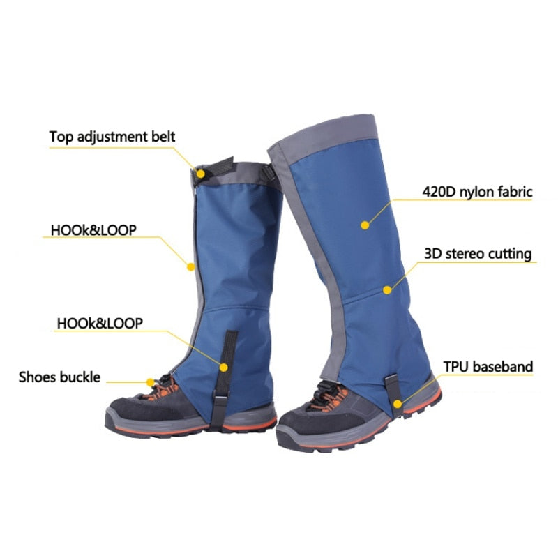 Outdoor Snow Kneepad Skiing Gaiters Hiking Climbing Leg Protection Guard Sport Safety Waterproof Leg Warmers Sking Shoes gaiters