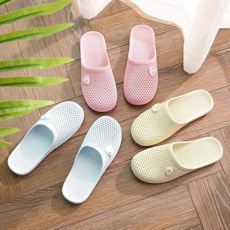 Female Home Slippers Close Toe Cut-out Summer Shoes Woman Fashion Slides Anti-slip Outside Ladies Beach Bathroom Slippers SH339