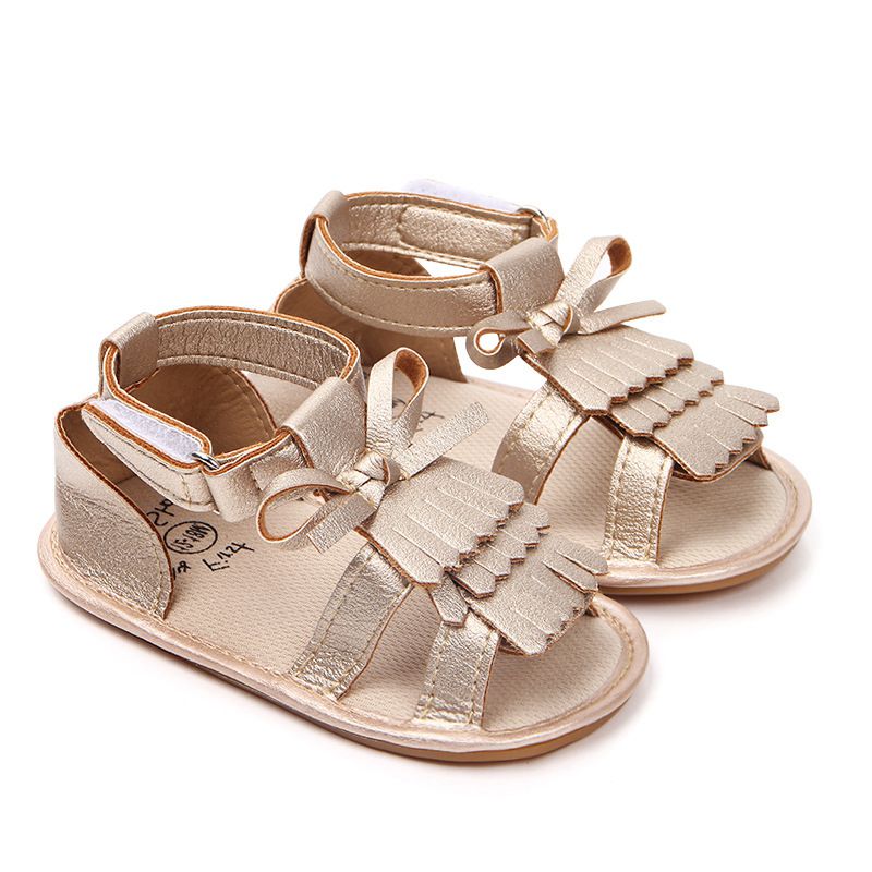 Toddler Girl Crib Shoes PU Newborn Bow Soft Sole Anti-slip Baby Sneakers Sandals Toddler Shoes Baby Shoes