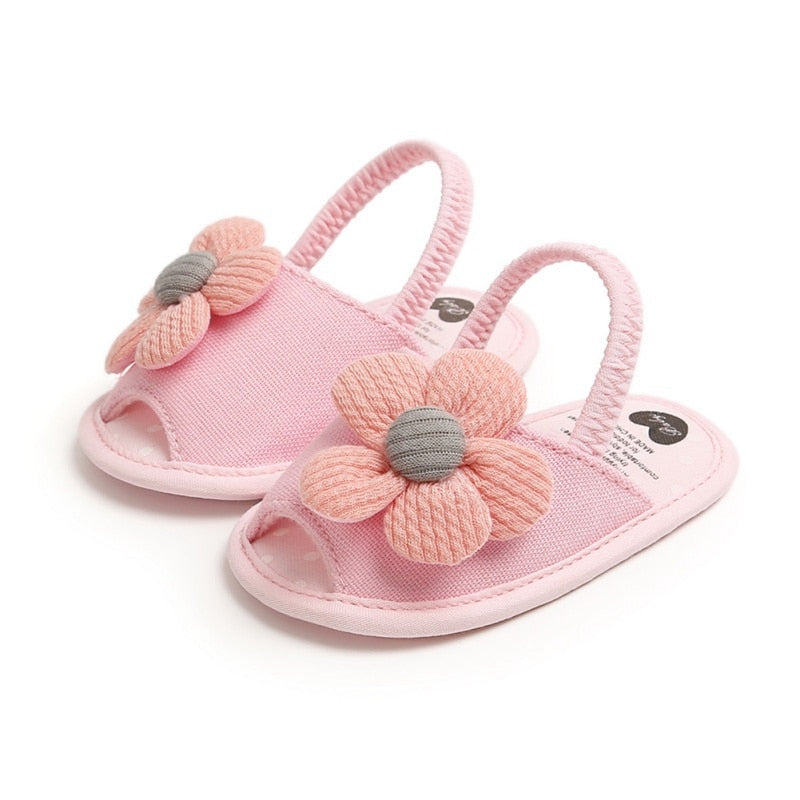 Newborn Toddler Baby Infant Shoes Cute Striped Kids Girl Summer Soft Sole Bow Sandal Shoes 0-18M