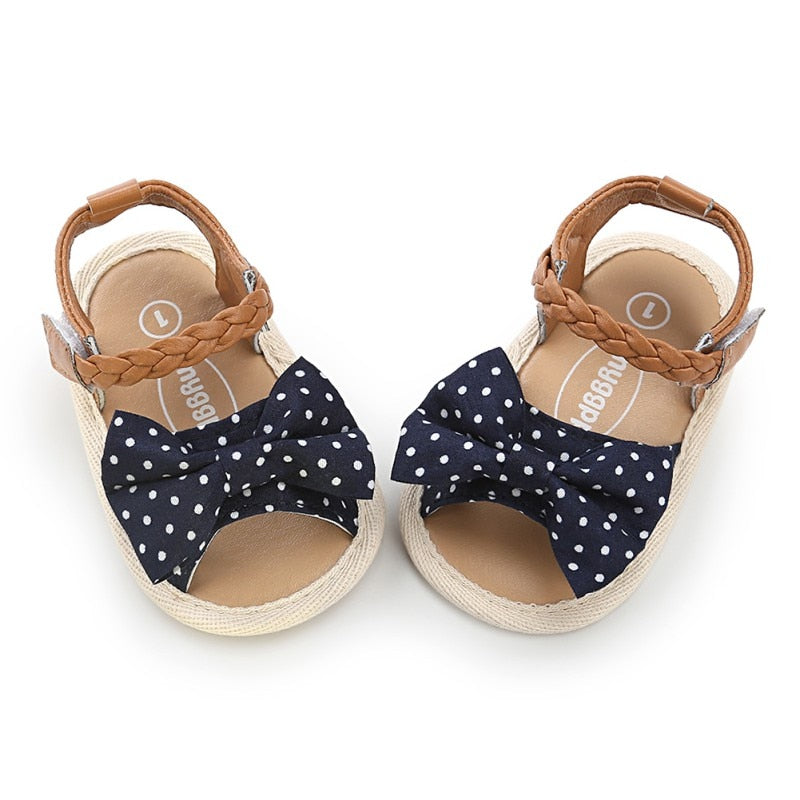 Baby Girl Shoes Elegant Polka Dot Baby Toddler Princess Shoes Anti-slip Sandals Girls Kid Baby Summer Sandals