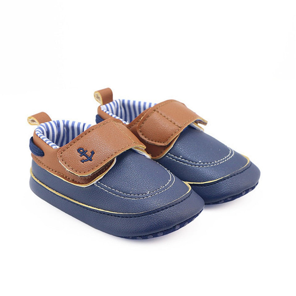 New Baby Boys Casual Shoes Infant Toddler First Walkers Pu Leather Baby Toddler Crib Shoes Anti-Slip Kids Shoes