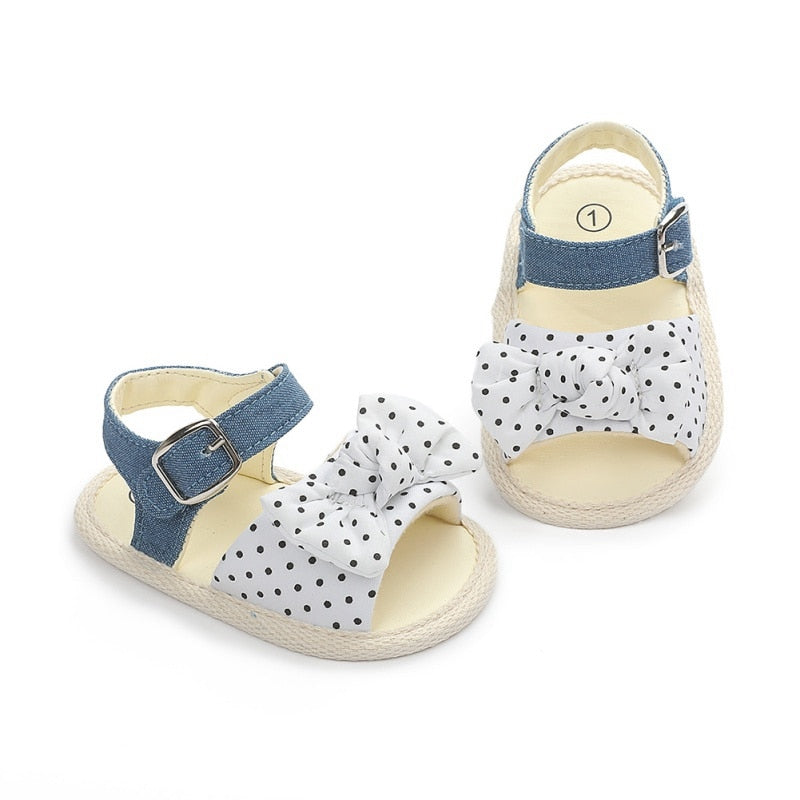 Baby Girl Shoes Elegant Polka Dot Baby Toddler Princess Shoes Anti-slip Sandals Girls Kid Baby Summer Sandals