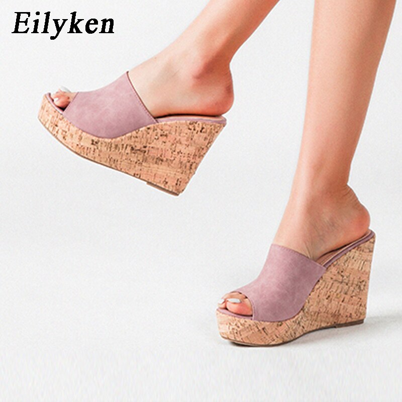 Eilyken 2023 New Summer Casual Cozy Platform Wedges Heels Slippers Ladies Fashion Open Toe Roman Women's Sandals Shoe Size 36-43