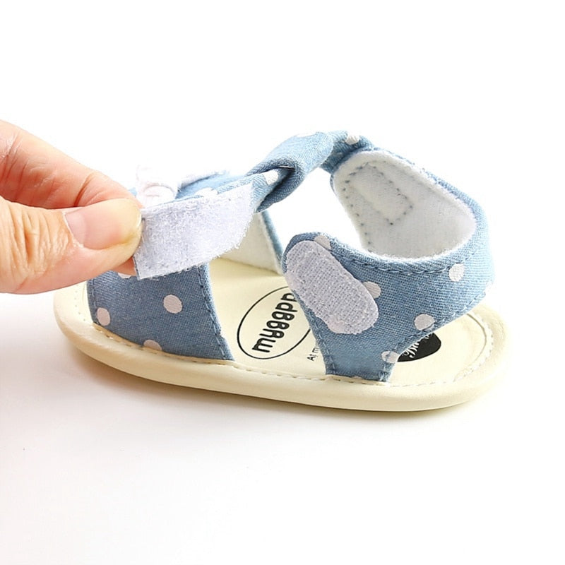 Baby Girl Shoes Elegant Polka Dot Baby Toddler Princess Shoes Anti-slip Sandals Girls Kid Baby Summer Sandals