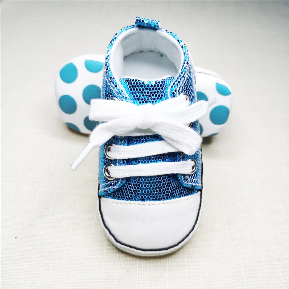 Baby Shining Shoes For Newborn Canvas First Walker Spring Autumn Baby Boys Girls First Walker Anti- Slip Infant Toddler