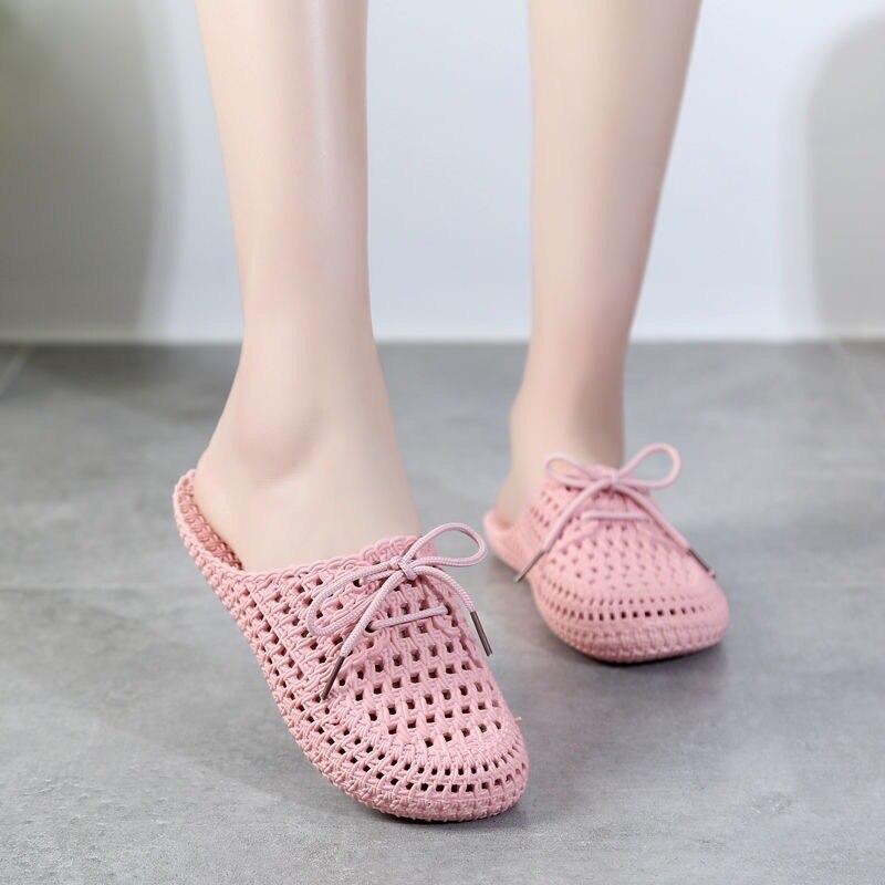 Female Home Slippers Close Toe Cut-out Summer Shoes Woman Fashion Slides Anti-slip Outside Ladies Beach Bathroom Slippers SH339