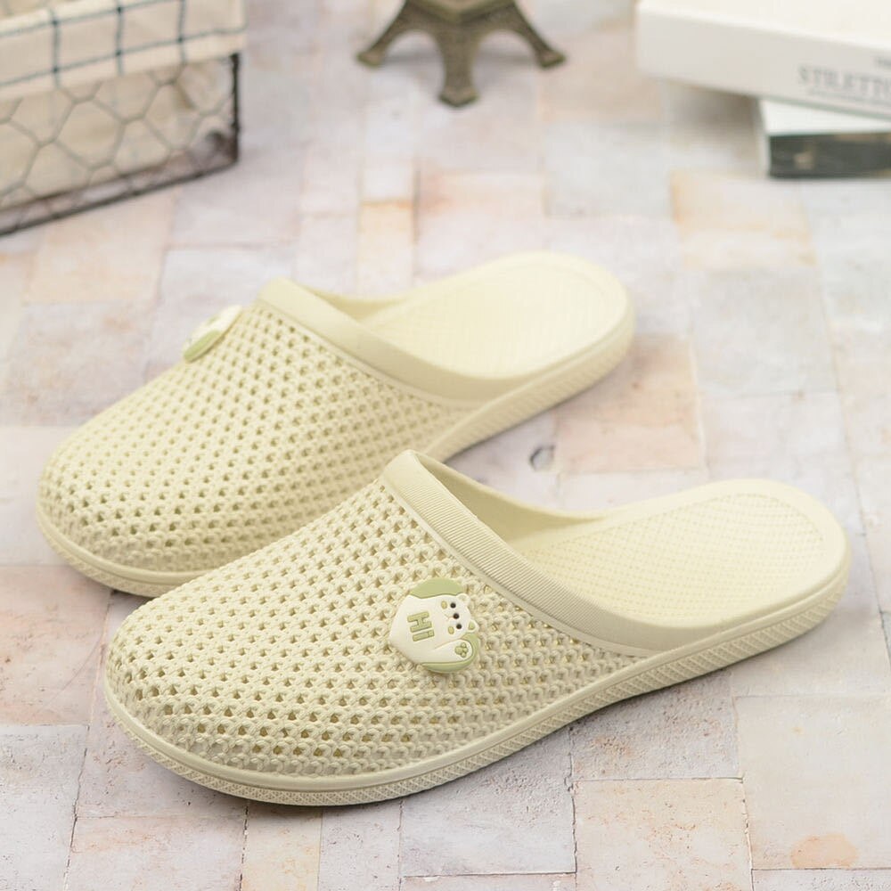 Female Home Slippers Close Toe Cut-out Summer Shoes Woman Fashion Slides Anti-slip Outside Ladies Beach Bathroom Slippers SH339