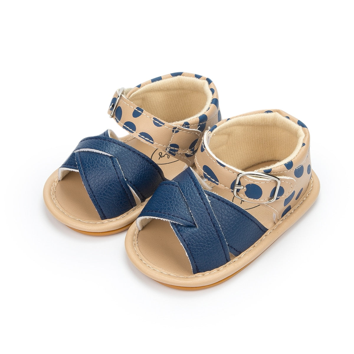 New Infant Baby Shoes Baby Boy Girl Shoes Toddler Flats Summer Sandal Flower Soft Rubber Sole Anti-Slip Crib Shoes First Walker