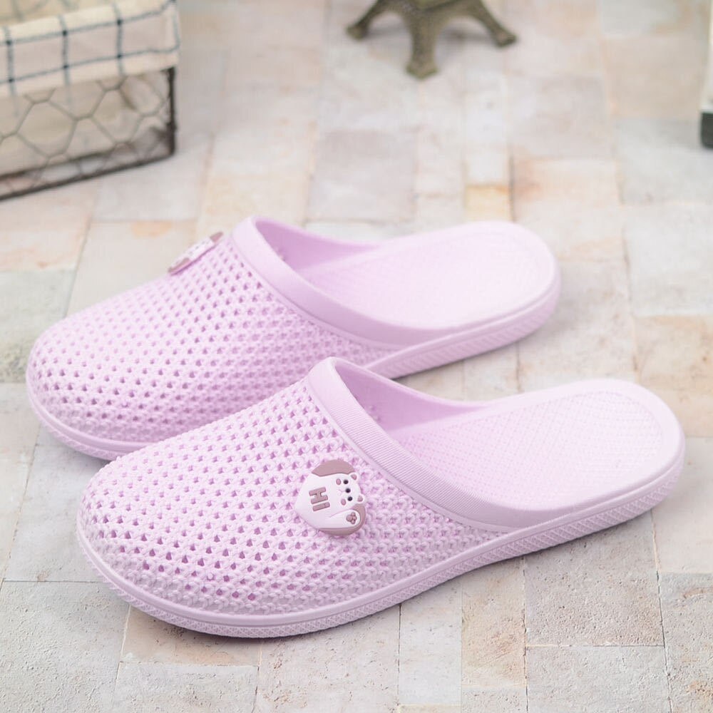 Female Home Slippers Close Toe Cut-out Summer Shoes Woman Fashion Slides Anti-slip Outside Ladies Beach Bathroom Slippers SH339