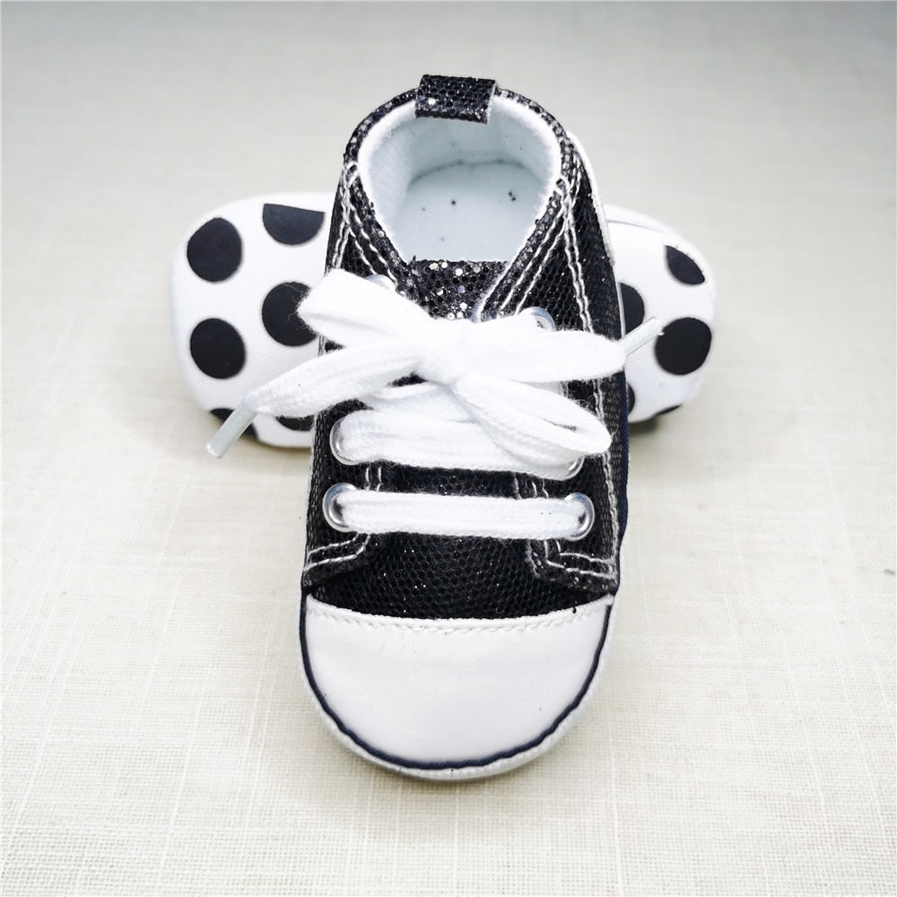 Baby Shining Shoes For Newborn Canvas First Walker Spring Autumn Baby Boys Girls First Walker Anti- Slip Infant Toddler