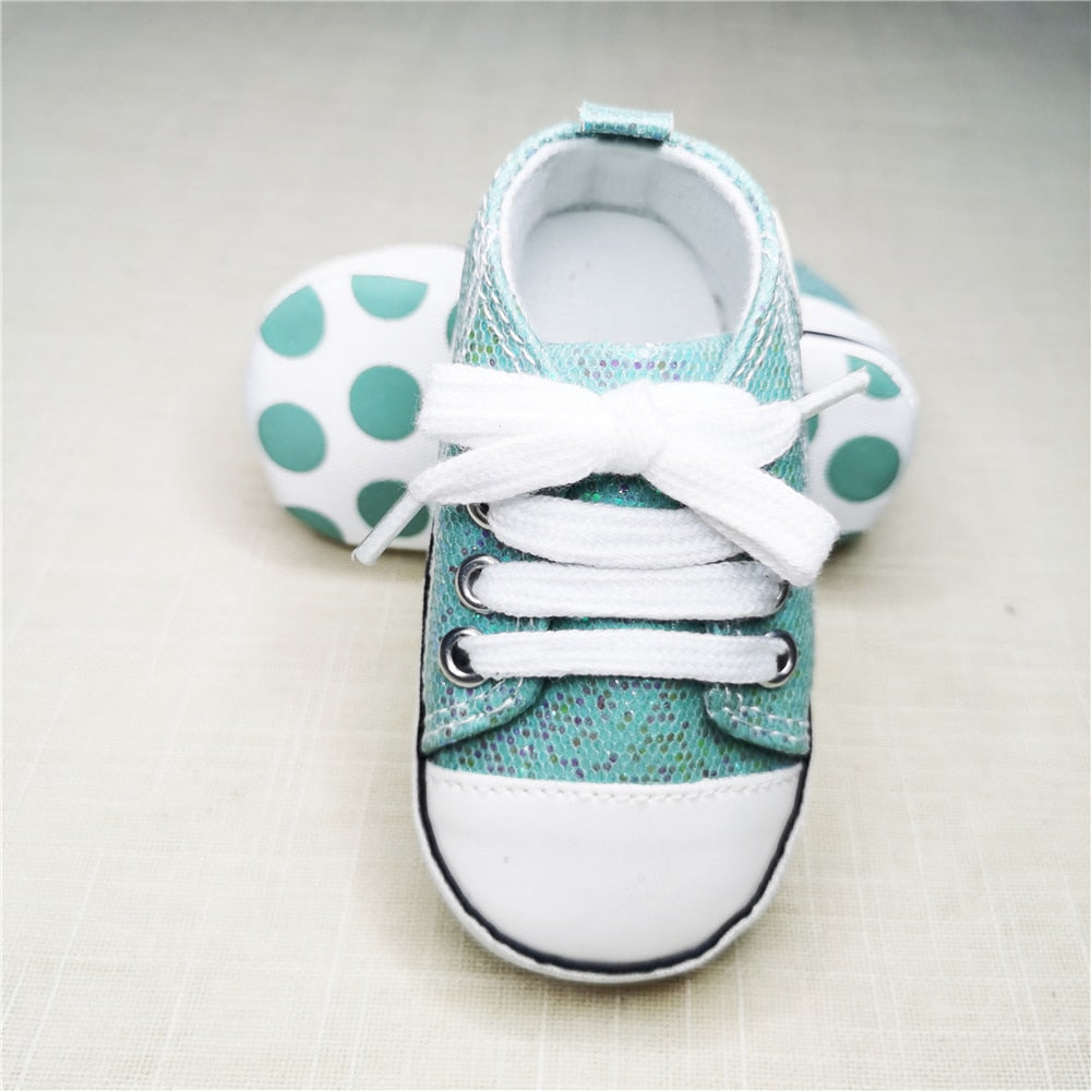 Baby Shining Shoes For Newborn Canvas First Walker Spring Autumn Baby Boys Girls First Walker Anti- Slip Infant Toddler