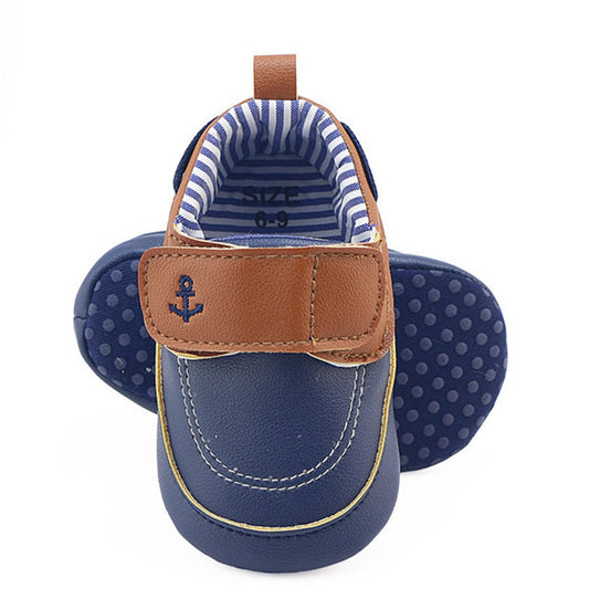 New Baby Boys Casual Shoes Infant Toddler First Walkers Pu Leather Baby Toddler Crib Shoes Anti-Slip Kids Shoes